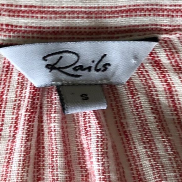 Rails Marti Scarlet Striped Drawstring Waist Top - Picture 7 of 8